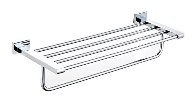 מדף מגבות + מתלה מגבת