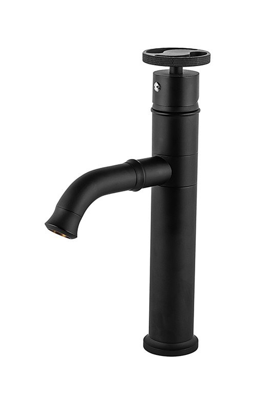 ברז נמוך לכיור שקוע שחור מט