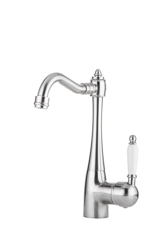 ברז כפרי לכיור שקוע ניקל מוברש