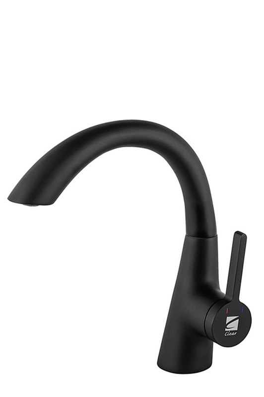 ברז נמוך לכיור שקוע שחור מט