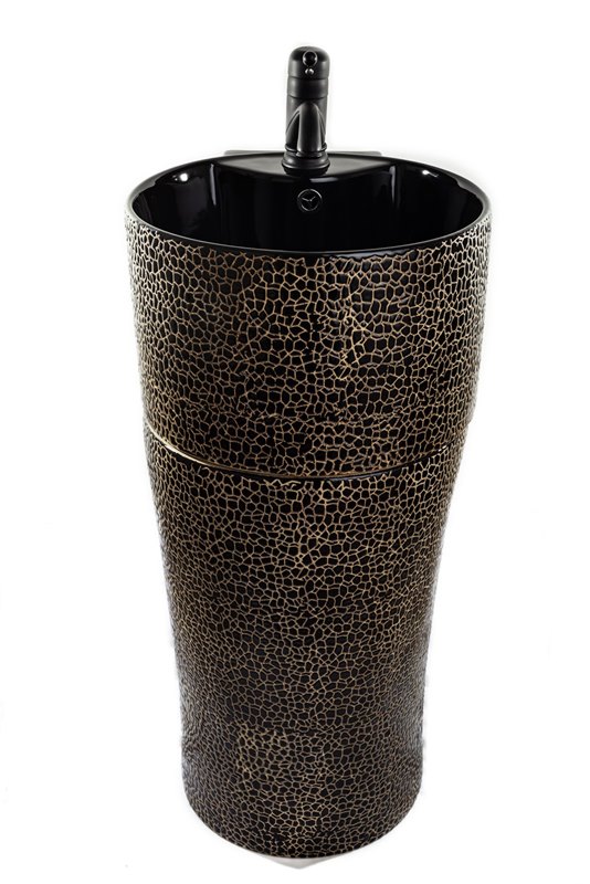 כיור רחצה עומד שחור