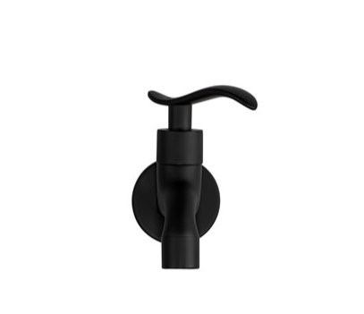 ברז מים קרים תלוי שחור מט