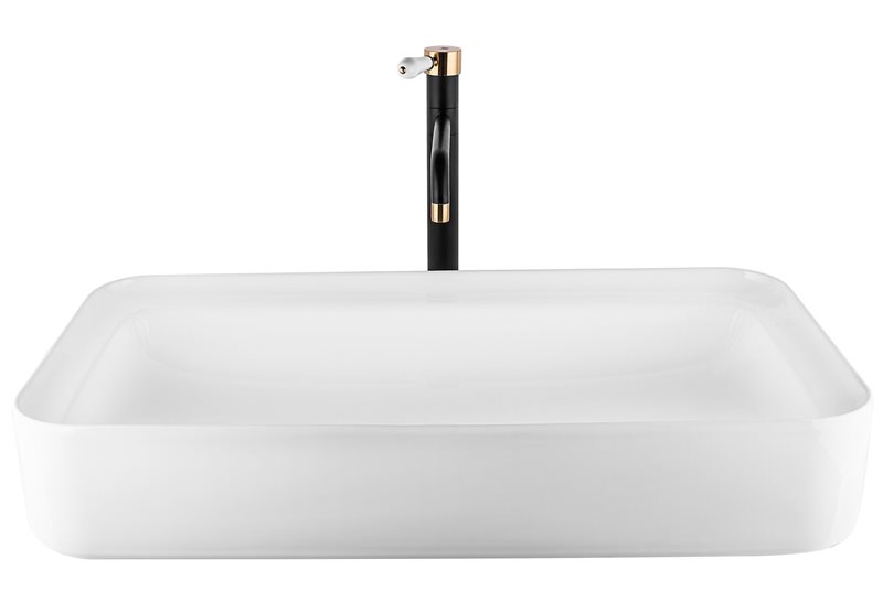 כיור מונח מלבני לבן מט 75/40/14 ס";מ