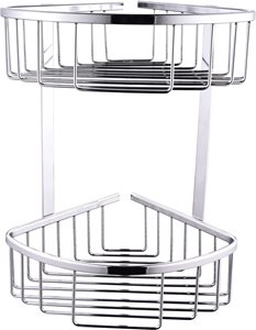 רשת פינתית דו קומתית למקלחת ניקל