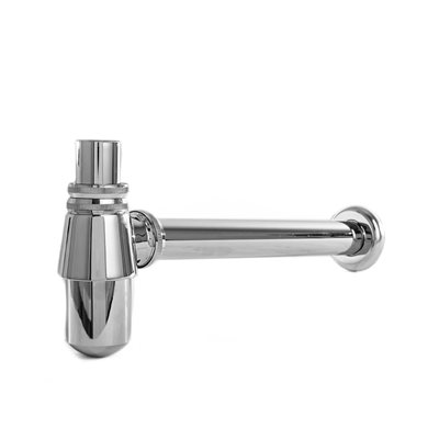 סיפון עגול לכיור רחצה ניקל מבריק