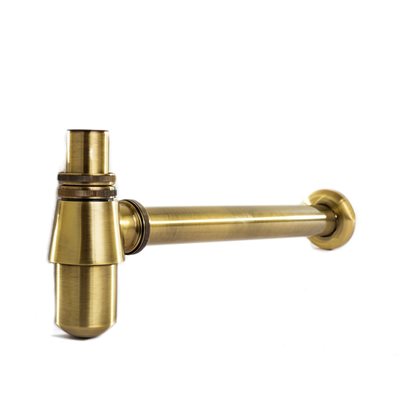 סיפון עגול לכיור רחצה ברונזה צהובה