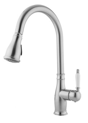 ברז מטבח נשלף ניקל מוברש