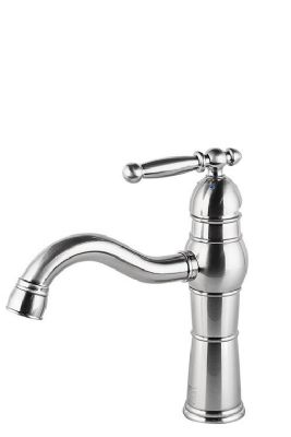 ברז כפרי לכיור שקוע ניקל מוברש