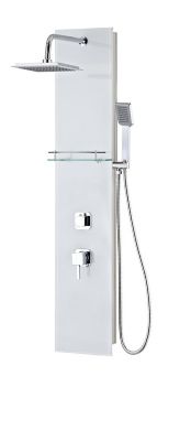 מוט פינוק זכוכית לבנה כולל אינטרפוץ