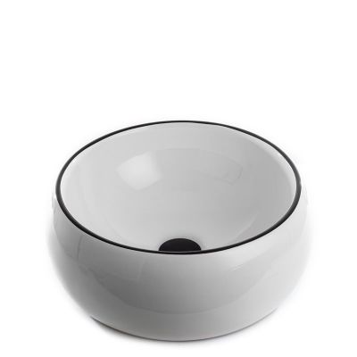 כיור מונח עגול פס שחור 40/40/15 ס"מ