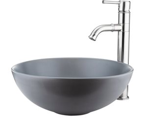 כיור חרס מונח אפור מט, 41/33/14 ס"מ